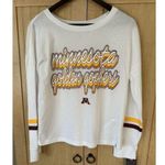 Fanatics Women White Minnesota Golden Gophers Retro Power Stripe Long Sleeve SM Photo 7