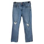 J Crew Jeans Women 25 Blue Medium Wash Distressed Denim Demi Boot Crop Preppy Photo 1