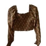 Aerie ✨ NWOT✨ Square Neck Smocked Bishop Sleeve Crop Top ✨ Photo 0