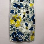 Boden Beige & Yellow Floral Short Sleeve Sheath Dress 8 Long Gray Photo 3