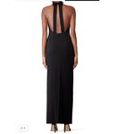 Badgley Mischka Elegant Black Bow Maxi Dress Photo 1