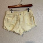 PacSun Pac Sun High Rise Festival Short Light Yellow Size 26 Frayed Hem NWT Photo 14