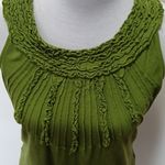 Outback Red OUT BACK RED green ruffle neck scrunch bottom top size medium Photo 2