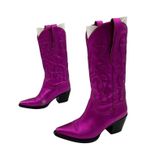 Jeffrey Campbell Jeffery Campbell Dagget Western Boot In Fuchsia Metallic Leather Photo 11