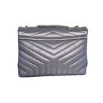 Saint Laurent Medium Loulou Quilted Leather Bag in Storm w/Silver Hardware Photo 2