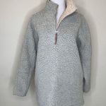 Gray Teddy Sweatshirt Pullover 1/4 zip Small Photo 0