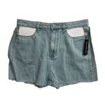 BLANK NYC  Women's Cut Out Pockets High Waist Raw Hem Denim Shorts Size 30‎ Photo 7