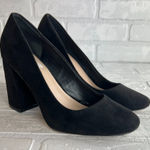 mix no. 6 Pumps Womens 7.5 Black Faux Suede Block Heels OMMI Round Toe Solid Photo 0