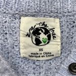 Free People  Purple Open Weave Cropped Snowdrift Pullover Top Sweater size XS Photo 9