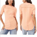 Free People NWT‎ -  Care Red Delicious T-Shirt Top in Sunset Peach Orange Size XS Photo 3