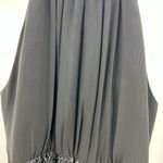 Jones Wear  Dress halter black beaded flowy floor length 10 formal cocktail party Photo 3