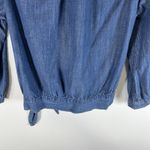 Madewell Womens XS Shirt Blouse Top Blue V-Neck 3/4 Sleeve Wrap Denim Woven Photo 7