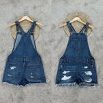 American Eagle Women’s Tomgirl Shortall Overalls Denim Jeans Medium Wash Size M Photo 2