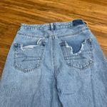 American Eagle American‎ Eagle Mom Jeans Womens Size 4 Distressed Ripped Frayed Hem Denim Blue Photo 4