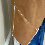 Gianni Bini NWTs Neutral Suede Fur Vest Photo 2