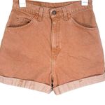 Levi's  954 Orange Tab Tan Roll Cuffed Denim High Waist Shorts Size 9 Photo 0