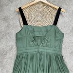 Reiss Women’s Luella Pleated Midi Dress Sleeveless Cutout Back in Green Size 10 Photo 8