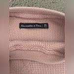 Abercrombie & Fitch Waffle Oversized Crop Long-Sleeve Crew Top Photo 7