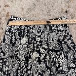 Liz Claiborne  Black & White Paisley A-Line Pleated Cotton Skirt Women's Size 10 Photo 2
