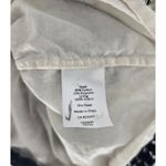 Talbots  Open Knit Crochet‎ Top Womens Large Black Ivory Stripe Lined Bodice Photo 3