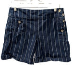 Ralph Lauren Vintage 90's Lauren Jeans Co. Pinstriped Button Fly Denim Short Size 4 Cotton Photo 0