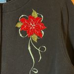 Classic Elements  Women’s Black Christmas Pearl Snap Jacket Sz Lg-EUC Photo 1