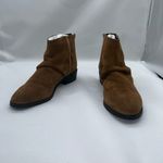 Journee Signature Boots Womens‎ 6 1/2 Cognac Brown Leather Slouch Bree Ankle NEW Size 6.5 Photo 1