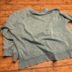 Colsie Sweatshirt Womens Large Green Distressed Crewneck Pullover‎ Lounge Top Photo 5