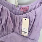 NWT Miami Francesca's Darla Ruffled Maxi Midi Tiered Tie Dress Lilac Spring SZ M Purple Size M Photo 4