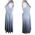 Alison Ayres Vintage Dress 10 Sleeveless Midi USA 60s70s Blue Photo 3