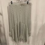 Laurie felt Y2K bamboo super soft striped handkerchief hem pull on midi skirt Gray Size M Photo 8