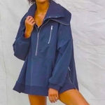 FREE PEOPLE Movement Venture Pullover Heavy Sweatshirt; blue; size Large Blue Photo 0