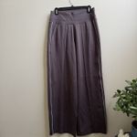 Athleta Venice Track Stripe Wide Leg High Rise Pant Brown/White Size Medium Photo 1