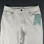 Coldwater Creek Pants Womens 14 White Straight Leg Stretch Denim Casual Cropped Photo 3