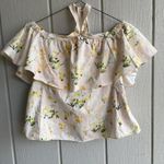 Rebecca Taylor Off the Shoulder Halter Blouse in Ballet Combo Floral Size 4 Photo 1