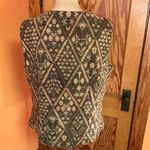 Vintage Tapestry Vest | Floral Geometric Button Front | Women’s Large Photo 11