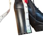 Guess  Black Leather Lace Up High Heel Platform Ankle Boots Women's Size 5.5M‎ Photo 8