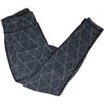 DANSKIN NOW Women's Black & Gray Geometric Fitted Leggings ~ SMALL Photo 1