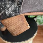 Toms Leila Aztec Print Gray Suede Heel Ankle Booties Sz 8 Photo 3