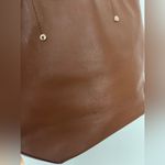 Furla 2 way bag brown leather preloved crossbody purse large tote Photo 15