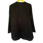 Free People  Always Forever Black Velvet Embroidered Tunic Dress XS Oversized Photo 9