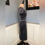 Pinup Girl Laura Byrnes Lilith Velvet Wiggle Dress in Charcoal Sz M NWT Gray Size M Photo 2