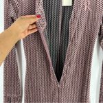 GSUWOO So Real Velvet Zip Front Jumpsuit V Neck Long Sleeve Form‎ Fitting Sexy Purple Size L Photo 8