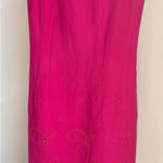 Rena Lange Pink Scallop Embroidered Dress Size 4 Photo 0