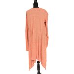 Free People  Coral Peach Oversized Asymmetrical Hem Tunic Sweater Size Medium Photo 4