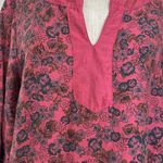 Cut loose floral 3/4 sleeve tunic dress Pink Size L Photo 13