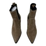 Paige  Studded Suede Pointed Toe Chelsea Ankle Boots Taupe Size 7 Photo 1