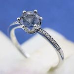 Pandora Blue Sparkling Crown Ring Photo 5