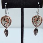 Beautiful Vintage Copper Earrings, Western Boho Style Vintage Jewelry White Photo 1