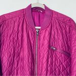 Free People Easy Quilted Pink Bomber Jacket Size Medium Photo 6